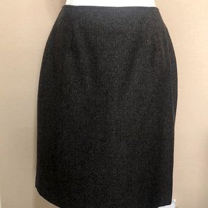 Womens Brown/Black Geoffrey Beene Sport Wool Skirt